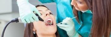 woman receiving dental work
