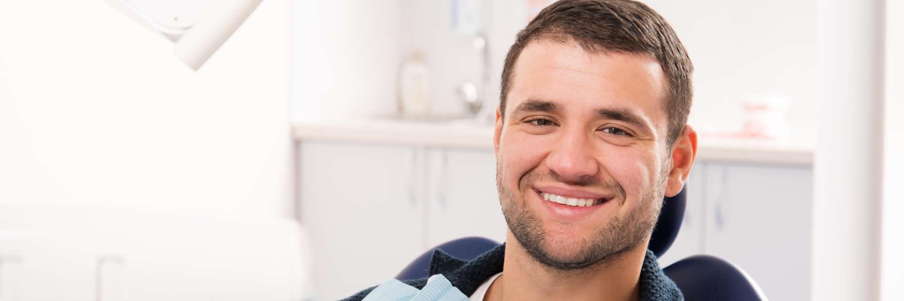 man in a dental chair